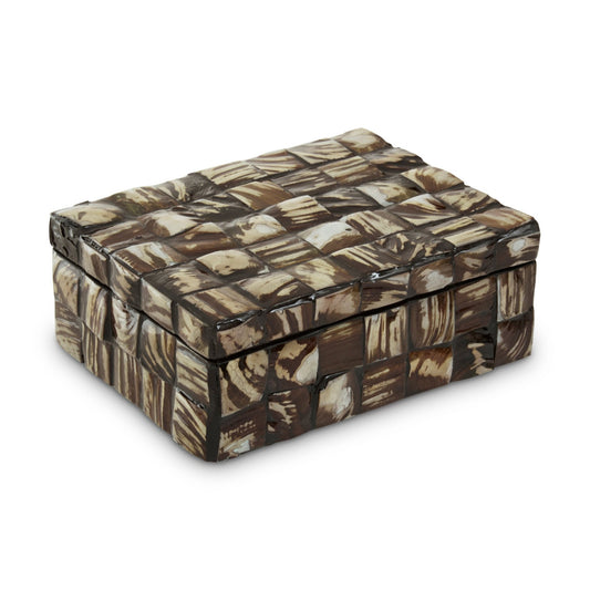 Branna Small Natural Shell Detail Box | Luxury Home Accessories | Heulog Glow