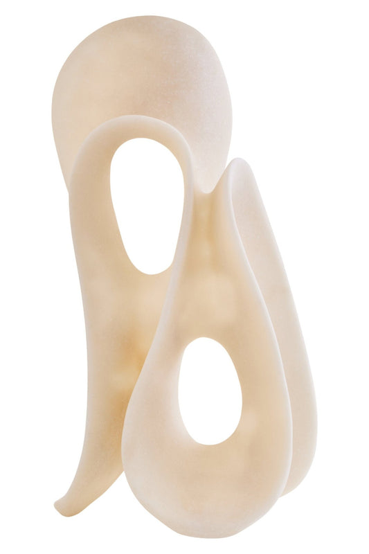 Broc Large White Marble Effect Abstract Loop Sculpture | Luxury Home Accessories | Heulog Glow