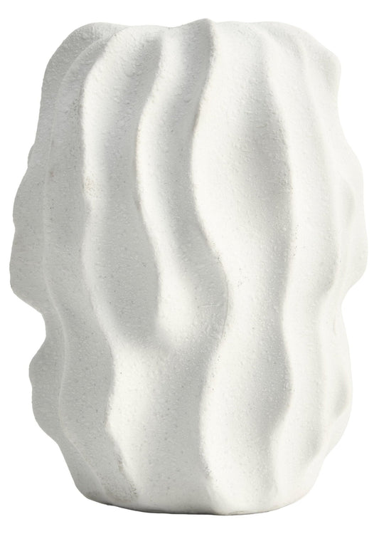 Broc Small White Textured Vase | Luxury Home Accessories | Heulog Glow