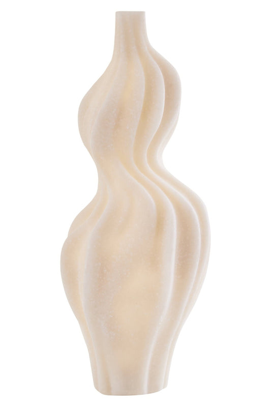 Broc White Marble Effect Organic Twist Vase | Luxury Home Accessories | Heulog Glow