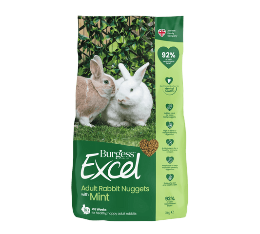 Burgess Excel Adult Rabbit Nuggets Mint 10kg | Luxury Home Accessories | Heulog Glow