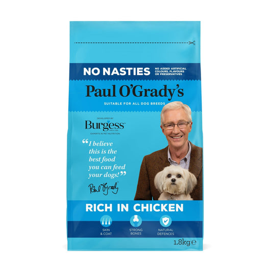 Burgess Paul O Grady Dog Chicken 4x1.8kg | Luxury Home Accessories | Heulog Glow