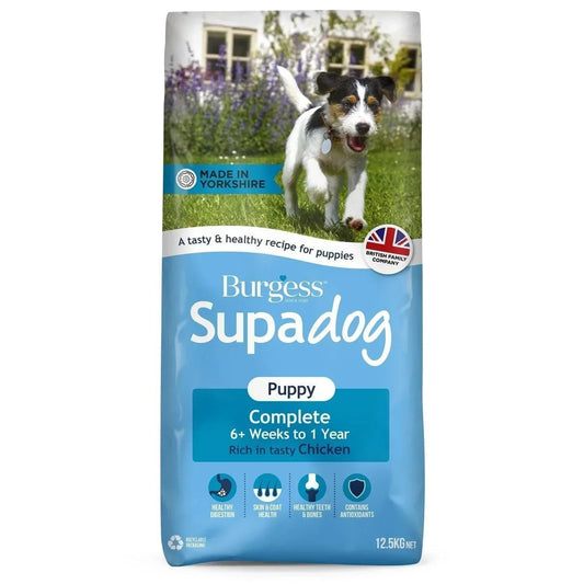 Burgess Supadog Puppy Rich in Chicken 12.5kg | Luxury Home Accessories | Heulog Glow