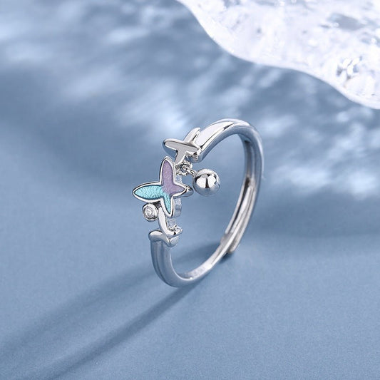 Butterfly Couple Ring Pair Ring Simple Valentine's Day Gift | Luxury Home Accessories | Heulog Glow
