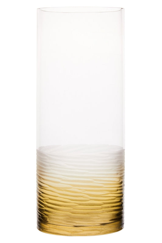 Caila Large Textured Ombre Glass Vase | Luxury Home Accessories | Heulog Glow