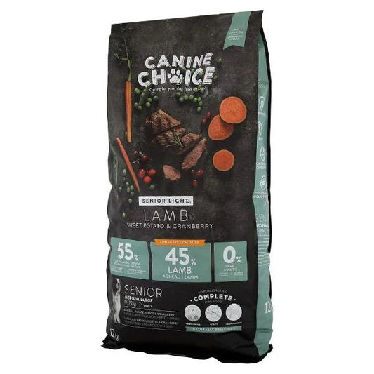 Canine Choice Canine Choice Senior Light Medium & Large Senior Dry Lamb 12kg | Luxury Home Accessories | Heulog Glow