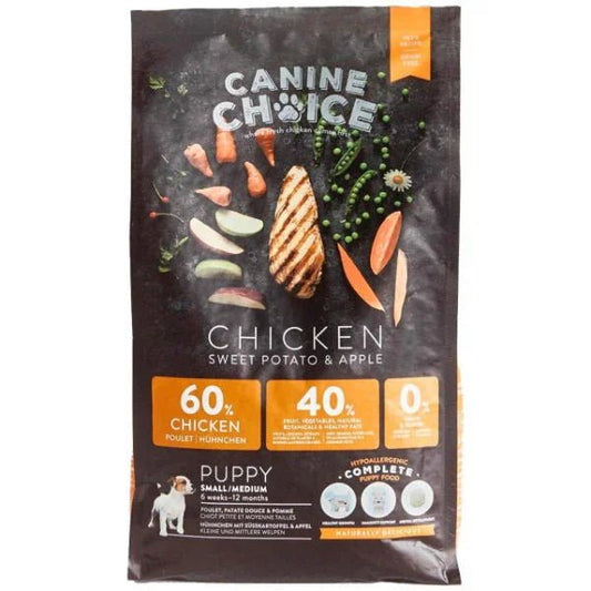 Canine Choice Grain Free Small & Medium Puppy Dry Dog Food - Chicken 7kg | Luxury Home Accessories | Heulog Glow