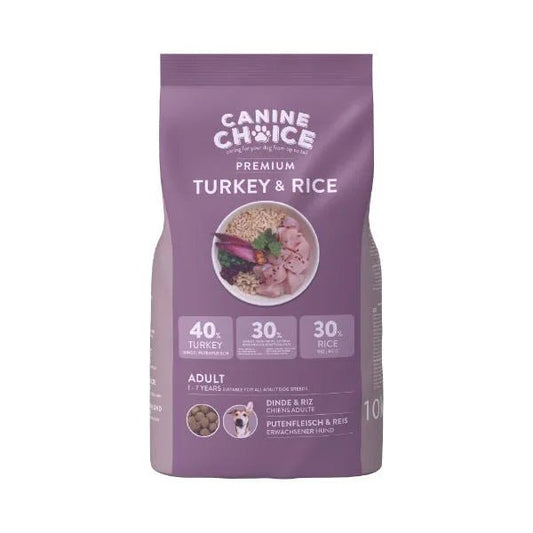 Canine Choice Premium Adult Dry Dog Food 10kg - Turkey | Luxury Home Accessories | Heulog Glow