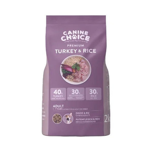 Canine Choice Premium Adult Dry Dog Food 2kg - Turkey | Luxury Home Accessories | Heulog Glow