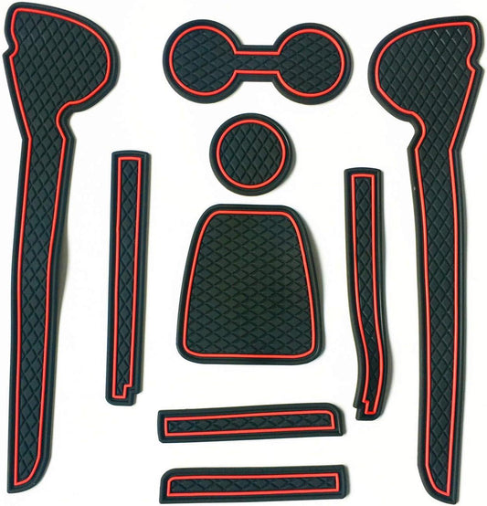 Car Non-slip Interior Door Cup Cushion Mat 9pcs for VW Polo 2011-2015