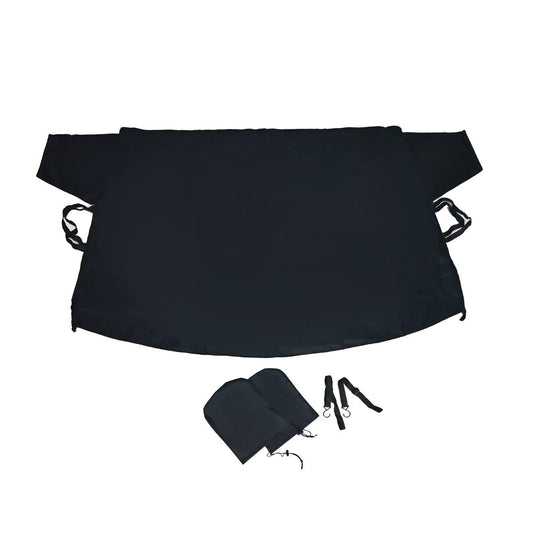 Car Front and Rear Windshield Cover 600D Oxford Automotive Window Protector-Black