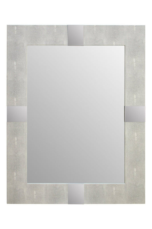 Cardona Grey Shagreen Effect Wall Mirror | Luxury Home Accessories | Heulog Glow