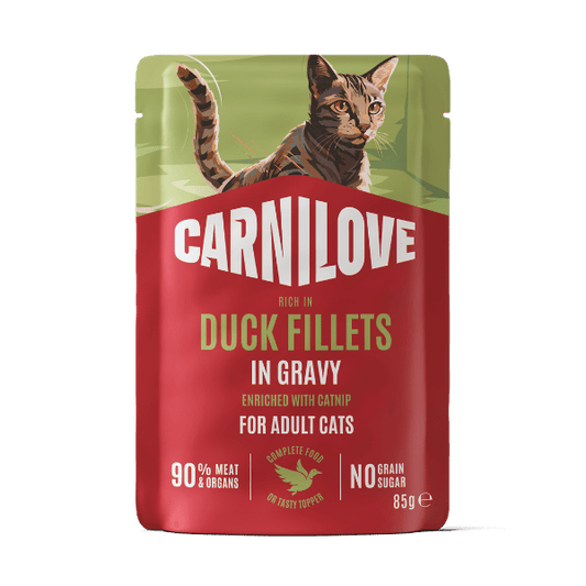 Carnilove Gravy Duck with Catnip Cat Pouch 85g | Luxury Home Accessories | Heulog Glow