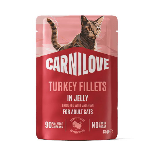 Carnilove Jelly Turkey with Valerian Cat Pouch 85g | Luxury Home Accessories | Heulog Glow