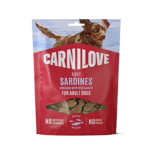 Carnilove Sardines with Wild Garlic Soft Dog Treats 200g | Luxury Home Accessories | Heulog Glow