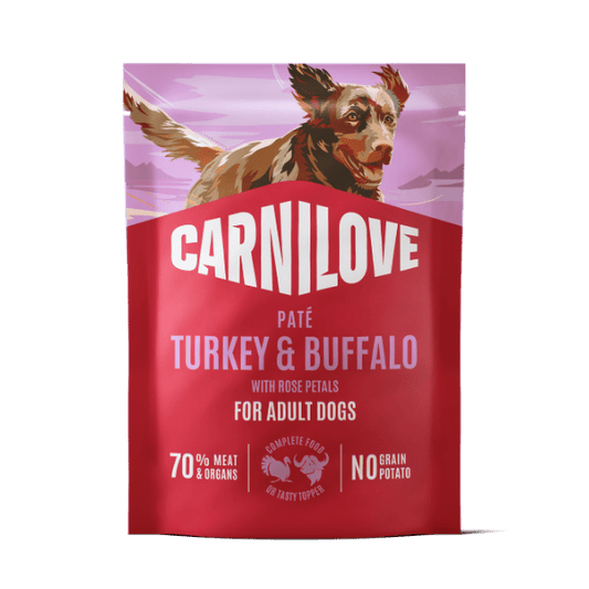 Carnilove Turkey & Buffalo with Rose Petals Dog 300g | Luxury Home Accessories | Heulog Glow