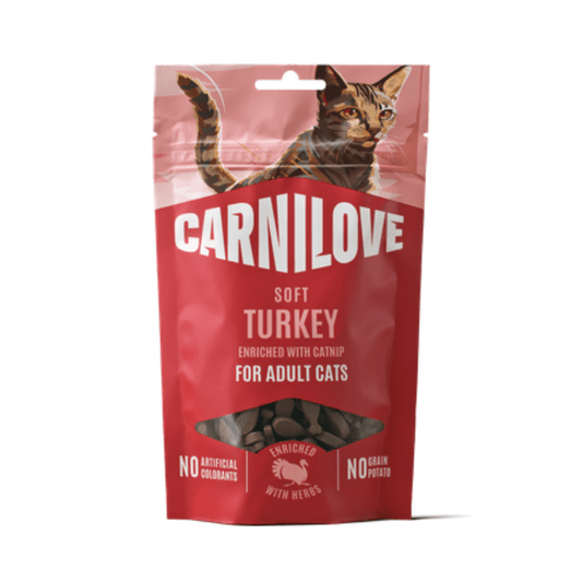 Carnilove Turkey with Catnip Soft Cat Treats (12x50g) | Luxury Home Accessories | Heulog Glow