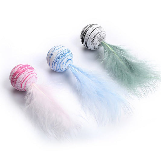 Cat-related Products Feather EVA Material Lightweight Foam Ball Throwing Toy | Luxury Home Accessories | Heulog Glow