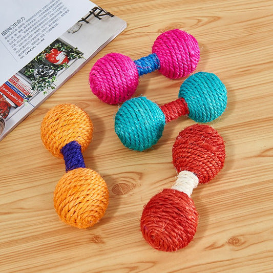 Cat Supplies Sisal Dumbbell Ball Toy Color Mini | Luxury Home Accessories | Heulog Glow