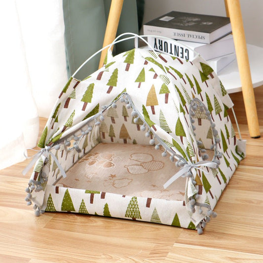 Cat Tent Cat Cat House Enclosed Pet Bed | Luxury Home Accessories | Heulog Glow