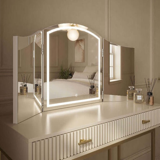 Cate Triple Dressing Table Mirror | Luxury Home Accessories | Heulog Glow