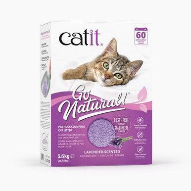 Catit Go Natural Pea Husk Clumping Cat Litter Lavender 14L | Luxury Home Accessories | Heulog Glow