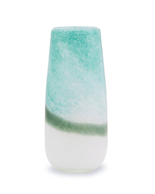 Celia Large Turquoise and White Ombre Vase | Luxury Home Accessories | Heulog Glow