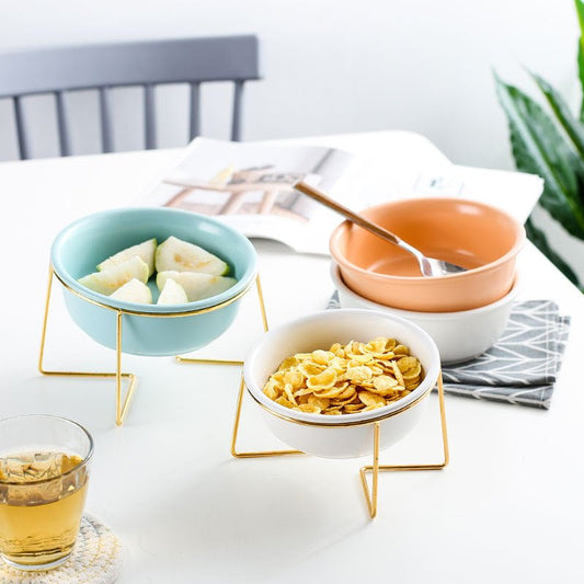 Ceramic tableware with gold frame | Luxury Home Accessories | Heulog Glow