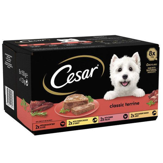 Cesar Tray Classic Terrine Mix 3x8x150g | Luxury Home Accessories | Heulog Glow