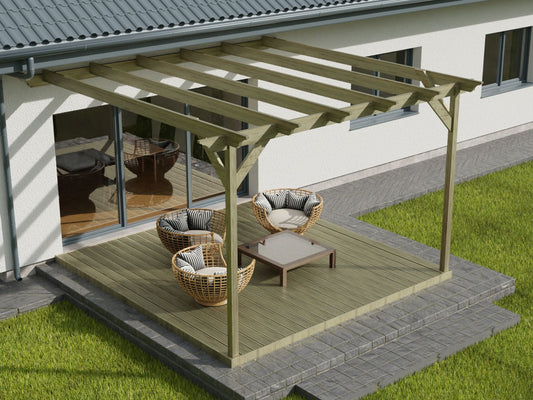 Wall Mounted Pergola and Decking Kit Champion Design