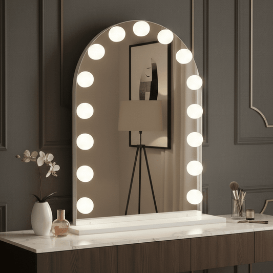 Charlize Arch Hollywood Mirror 80 x 60cm | Luxury Home Accessories | Heulog Glow