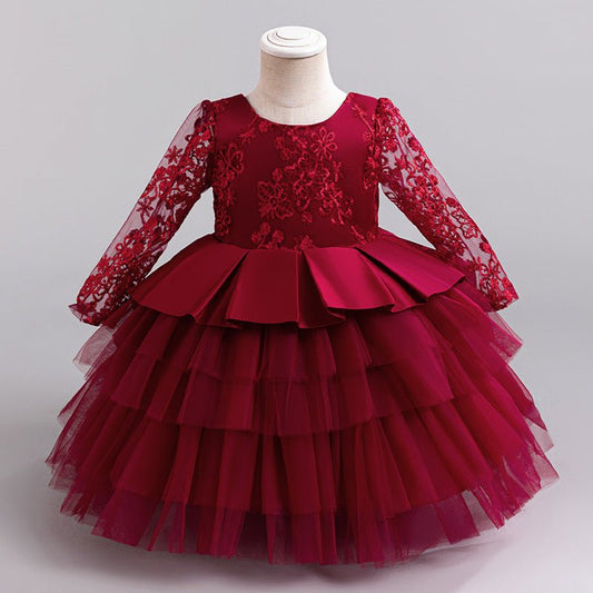 Children's Embroidered Princess Long-Sleeve Tutu For Piano Performance | Luxury Home Accessories | Heulog Glow