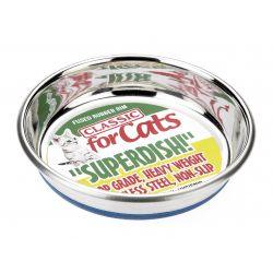 Classic Non Slip Cat Stainless Steel Superdish, 6" | Luxury Home Accessories | Heulog Glow