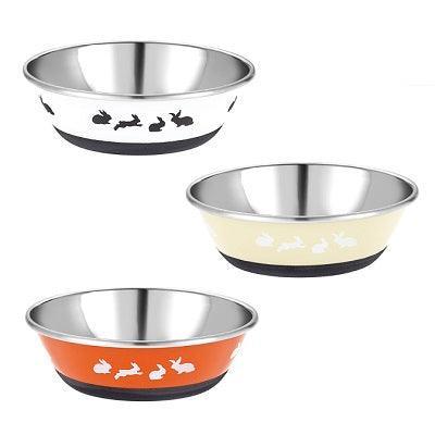 Classic Posh Paws Stainless Steel Bunny Dish 350ml | Luxury Home Accessories | Heulog Glow