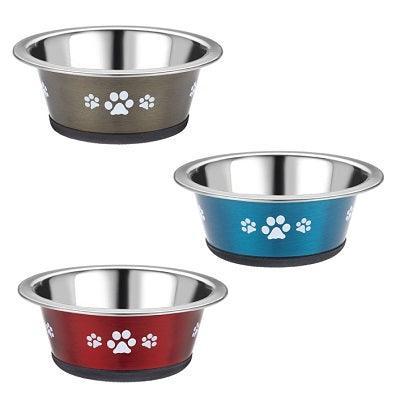 Classic Posh Paws Stainless Steel Cat Dish 240ml | Luxury Home Accessories | Heulog Glow