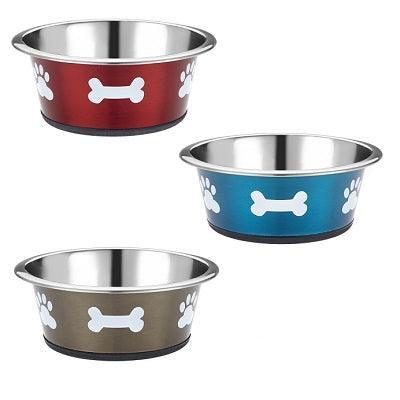 Classic Posh Paws Stainless Steel Non-Slip 900ml | Luxury Home Accessories | Heulog Glow