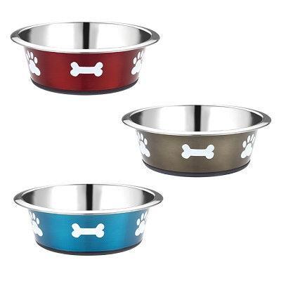 Classic Posh Paws Stainless Steel Non-Slip Dish 1600ml | Luxury Home Accessories | Heulog Glow