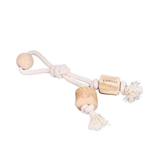 Coffee Wood Double Rope Toy | Luxury Home Accessories | Heulog Glow