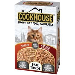 Cookhouse Cat Chicken & Liver Pate Terrine 70g x 36 | Luxury Home Accessories | Heulog Glow