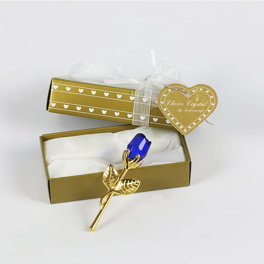 Crystal Metal Rose Valentine's Day Small Gift Wedding | Luxury Home Accessories | Heulog Glow