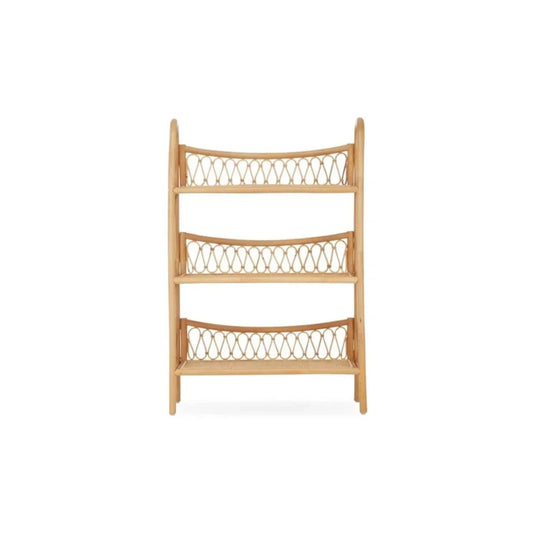 CuddleCo Aria 3 Tier Shelving Unit - Rattan | Luxury Home Accessories | Heulog Glow