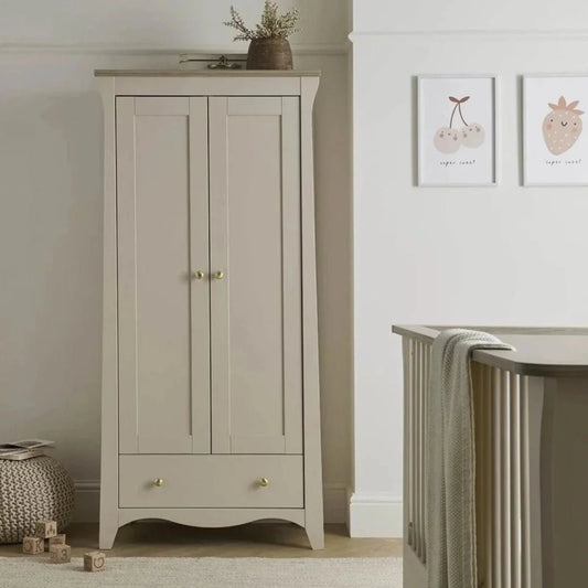CuddleCo Clara 2 Door Nursery Wardrobe - Cashmere & Ash | Luxury Home Accessories | Heulog Glow