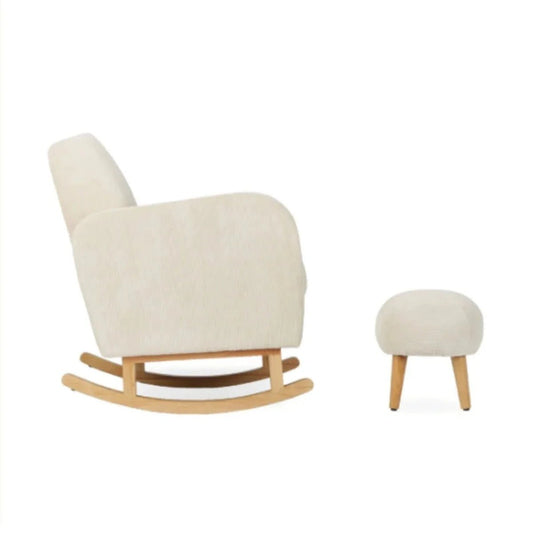 CuddleCo Etta Nursing Chair & Footstool - Sand | Luxury Home Accessories | Heulog Glow