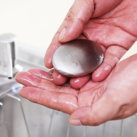 Oval Stainless Steel Fat Round Metal Odor Removal Soap Deodorant Large Soap