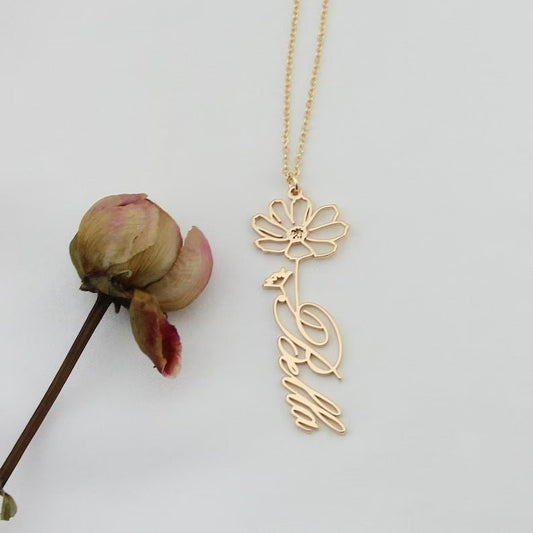 December Constellation Necklace Flower Name Necklace Customization | Luxury Home Accessories | Heulog Glow