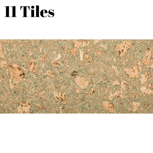 Decorative Cork Wall Tiles - Green - 1 Pack - 1.98m2 (21.31sqft)