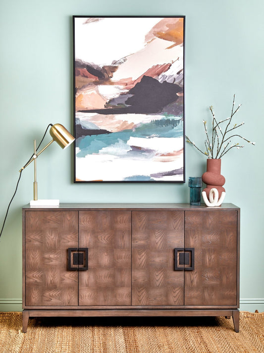 Dimaro Antique Grey Four Door Sideboard | Luxury Home Accessories | Heulog Glow