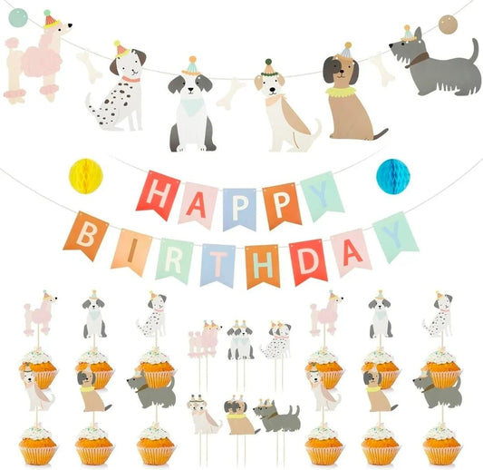 Dog Birthday Party Decoration Set - 27 Peice | Luxury Home Accessories | Heulog Glow