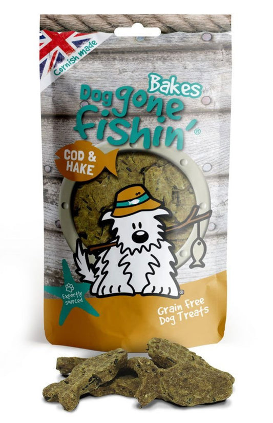 Dog Gone Fishin' Cod And Hake Bakes 75g | Luxury Home Accessories | Heulog Glow