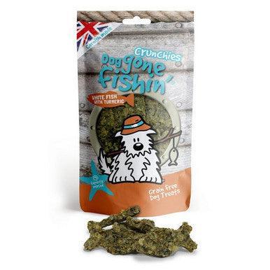 Dog Gone Fishin White fish with Turmeric Crunchies | Luxury Home Accessories | Heulog Glow